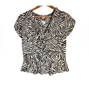 Victoria’s Secret zebra patterned blouse‎